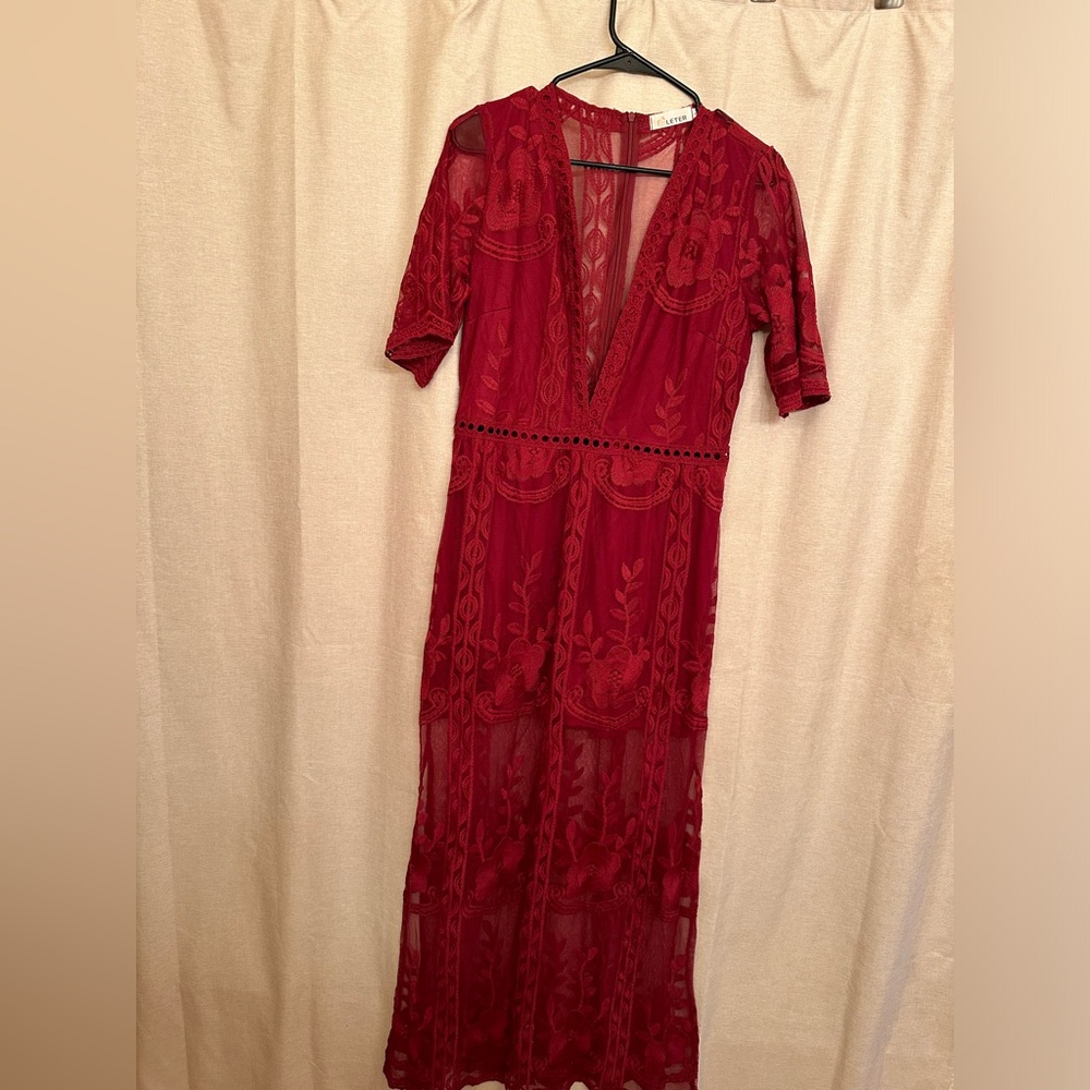 Lace dress romper